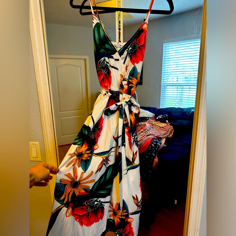 Patpat Family Matching Tropical Tie Dress Large